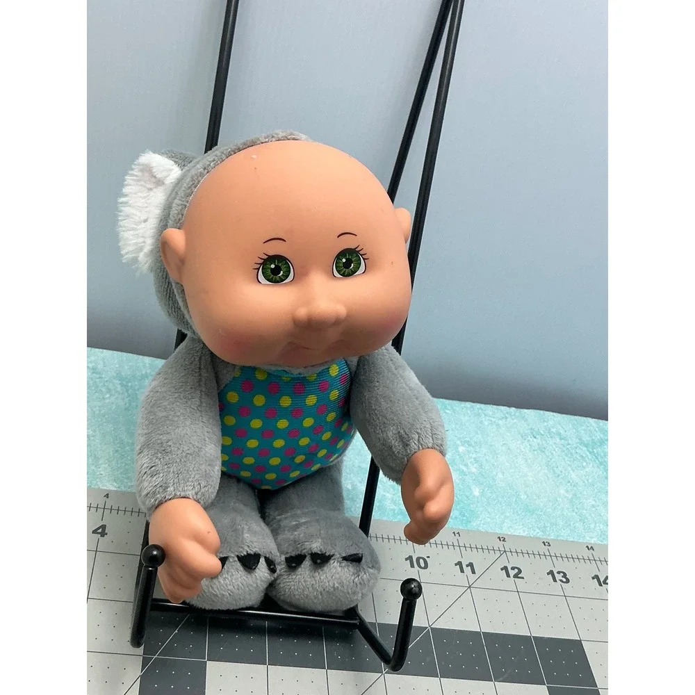 Cabbage Patch Kids Cuties Koala Plush Doll Gray Polka Dot 9 Inch Green Eyes